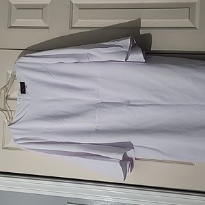 White knee length dress